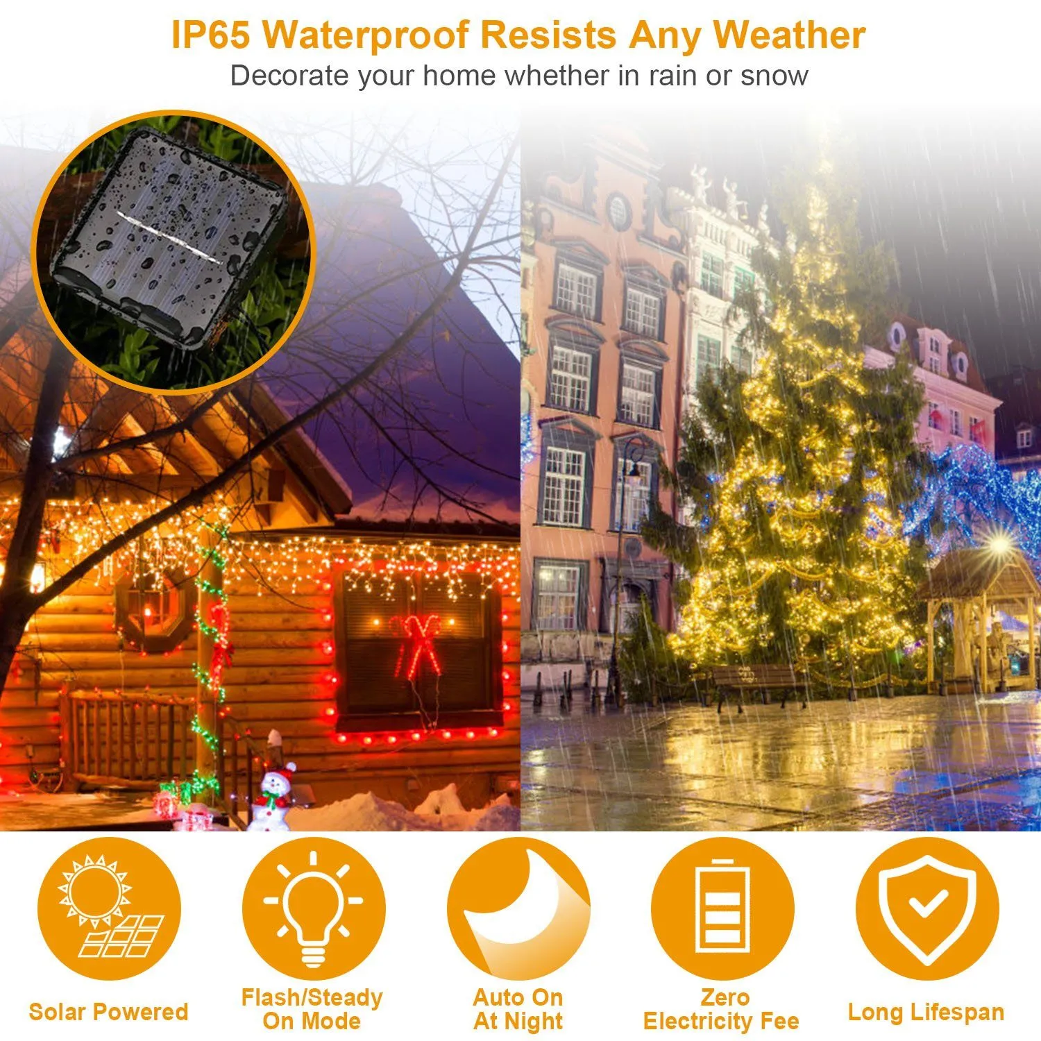 100 LEDs Solar String Lights