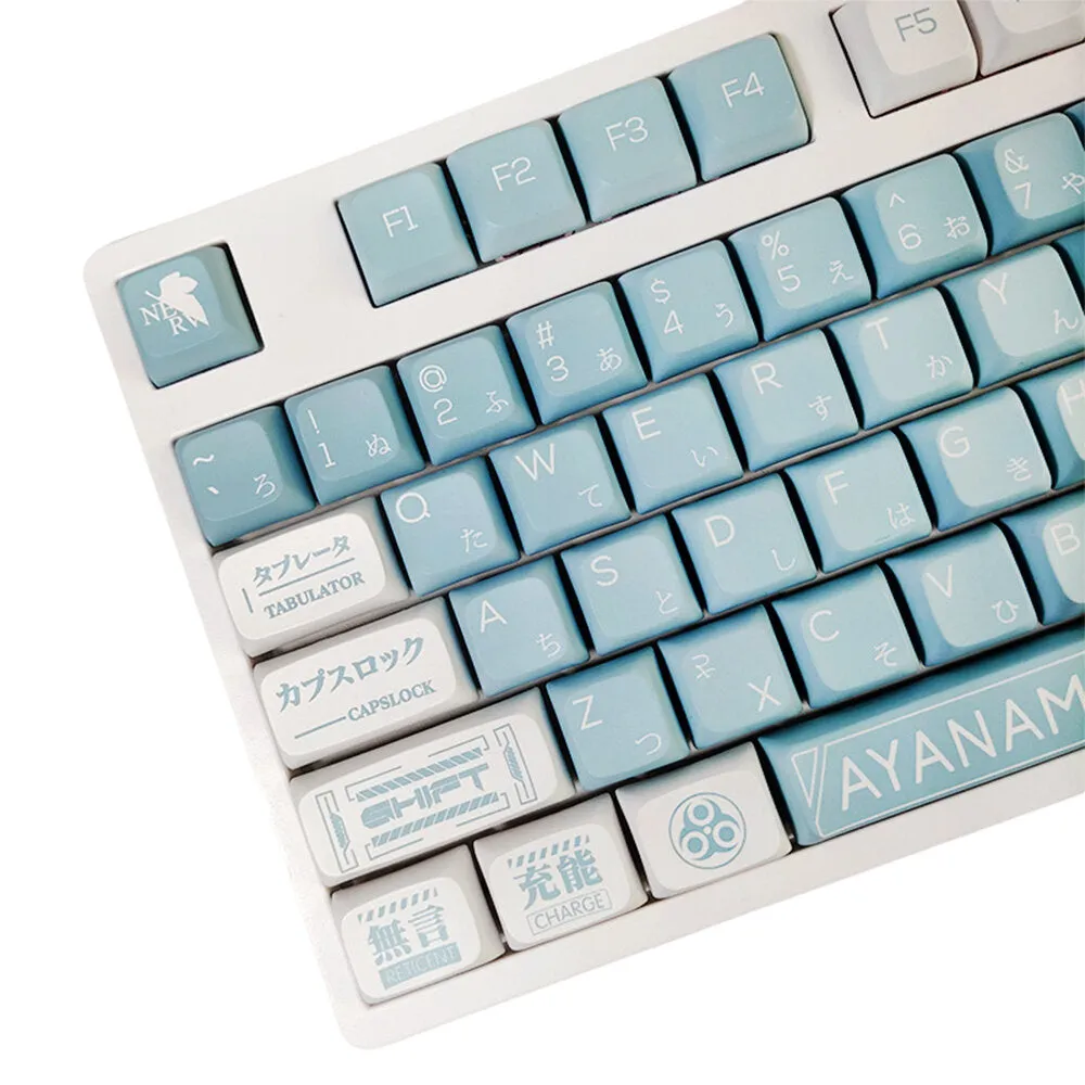 116 Keys EVA-00 Keycap Set XDA Profile PBT Sublimation Japanese Custom Keycaps for Mechanical Keyboards
