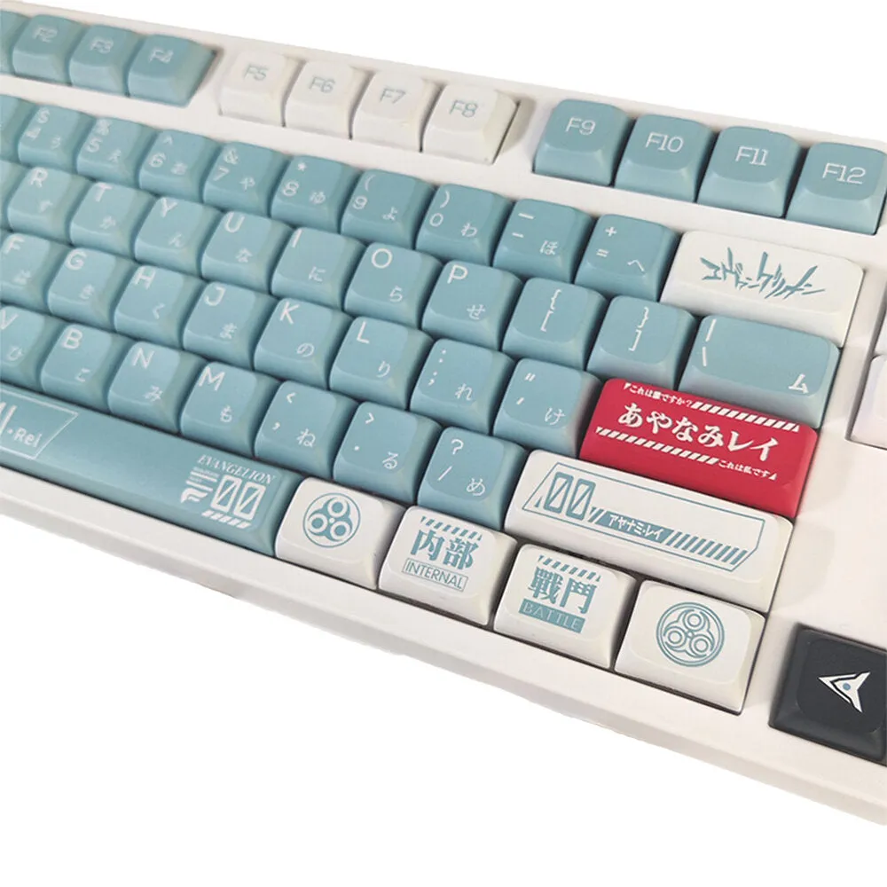 116 Keys EVA-00 Keycap Set XDA Profile PBT Sublimation Japanese Custom Keycaps for Mechanical Keyboards