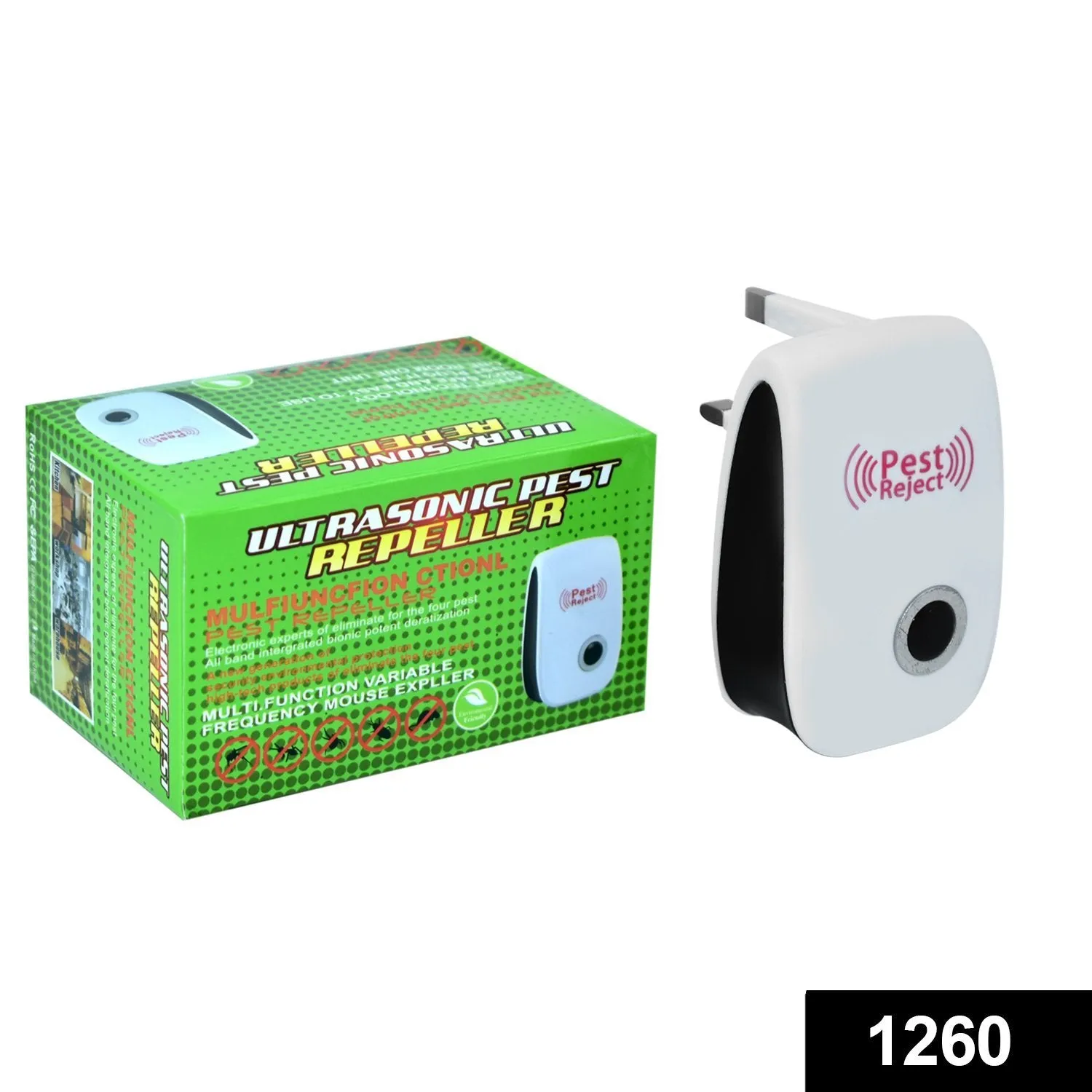 1260 Ultrasonic Pest Repeller to Repel Rats, Cockroach, Mosquito, Home Pest & Rodent