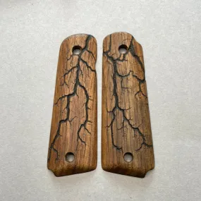 1911 Full Size Electrocuted Walnut Grips - 025