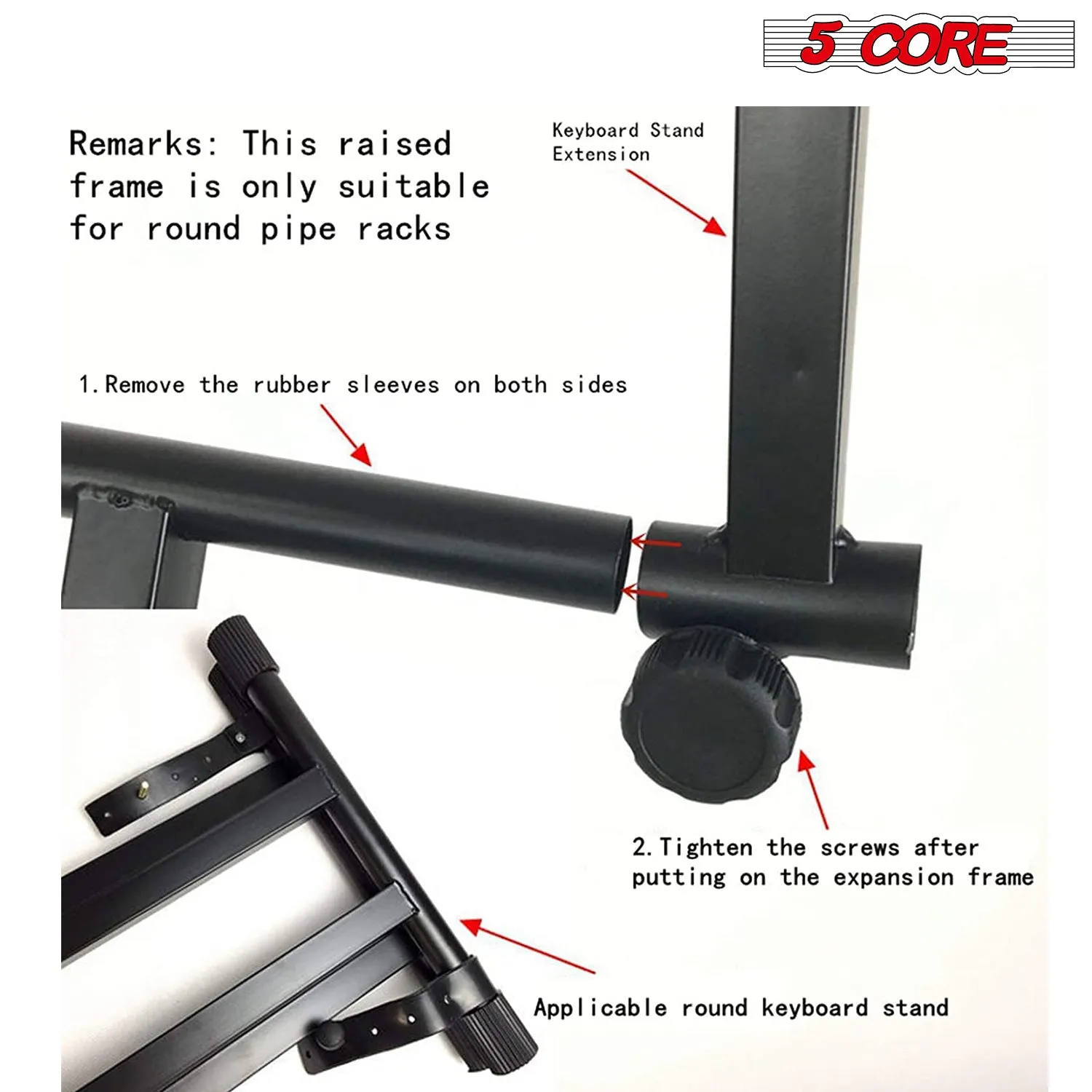 2 tier Keyboard Stand Adapter Adjustable Tier for X-Style Piano Stand