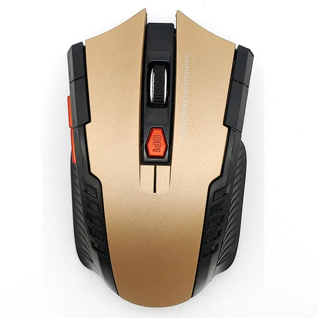 2000DPI 2.4GHz Wireless Optical Mouse Gamer for PC Gaming Laptops New Game Wireless Mice with USB Receiver Drop Shipping Mause