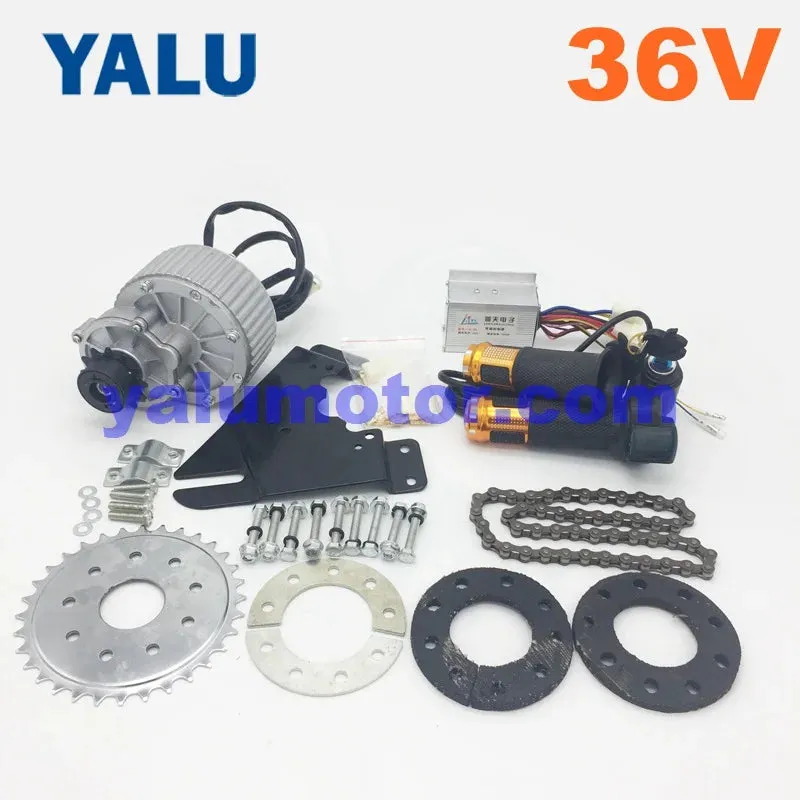 24/36V 450W Left Electric Trike Conversion Kit with MY1018 Unitemotor 12T left freewheel Set for Electric Bike Scooter Motor Kit