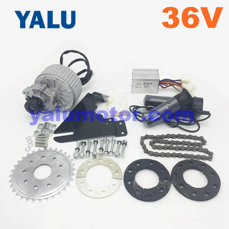 24/36V 450W Left Electric Trike Conversion Kit with MY1018 Unitemotor 12T left freewheel Set for Electric Bike Scooter Motor Kit