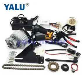 24V 250W Electric Bicycle Conversion Kits With Battery Indicator Key Switch Digital Throttle Aluminum Accelerater LED headlight