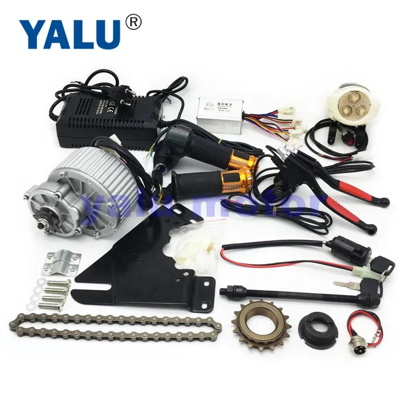 24V 250W Electric Bicycle Conversion Kits With Battery Indicator Key Switch Digital Throttle Aluminum Accelerater LED headlight