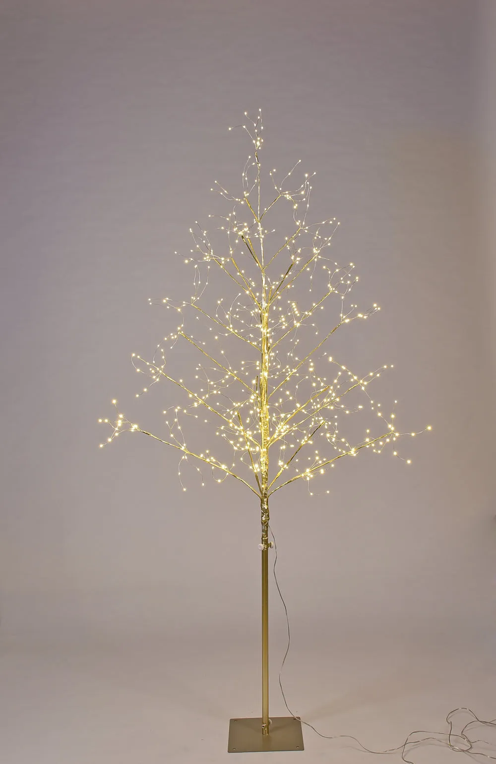 5' Warm White LED Gold Branch Tree
