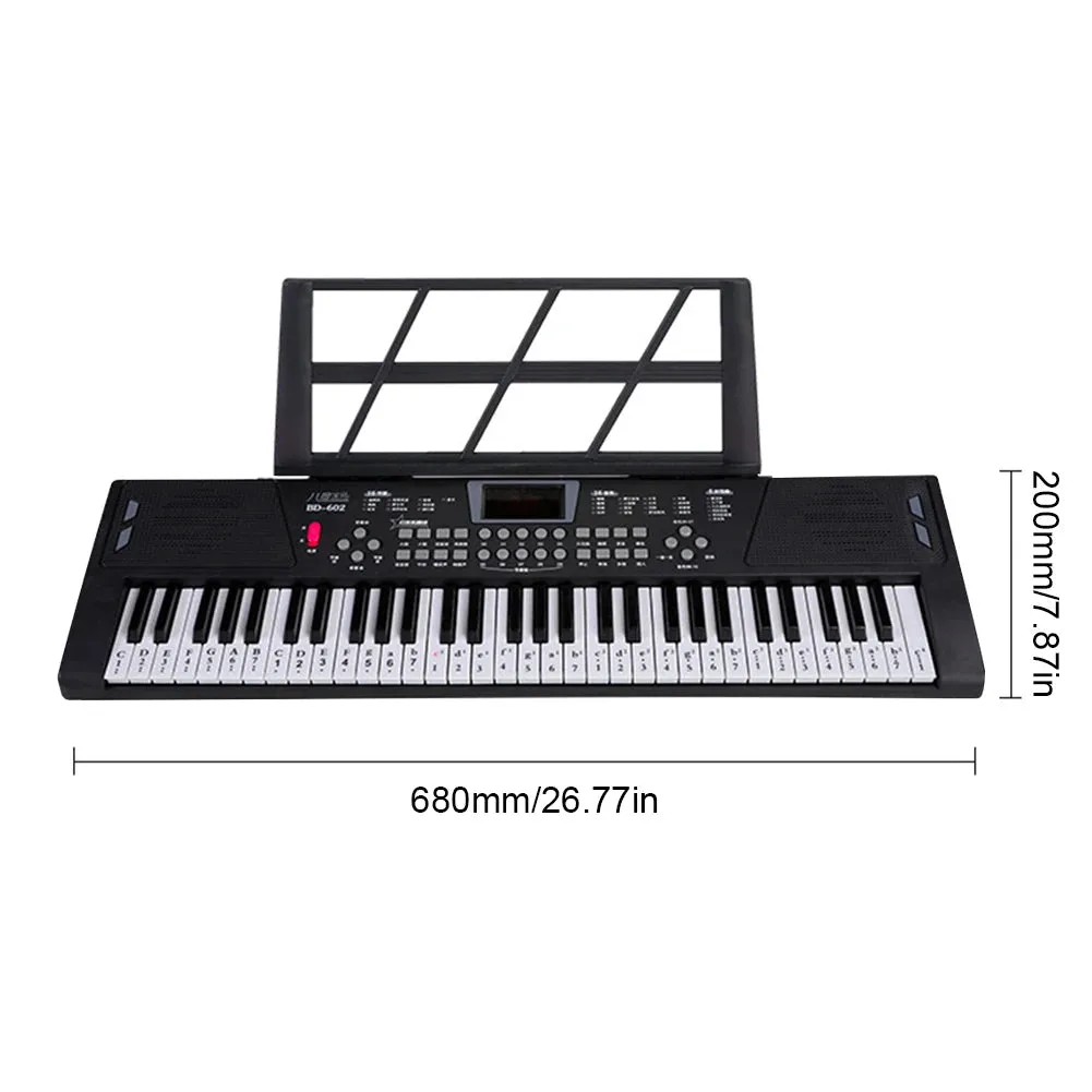 61 Keys Piano Musical Keyboard with Built-In Dual Speakers Kids Piano Electronic Keyboard Synthesizer Instrument Educational Toy