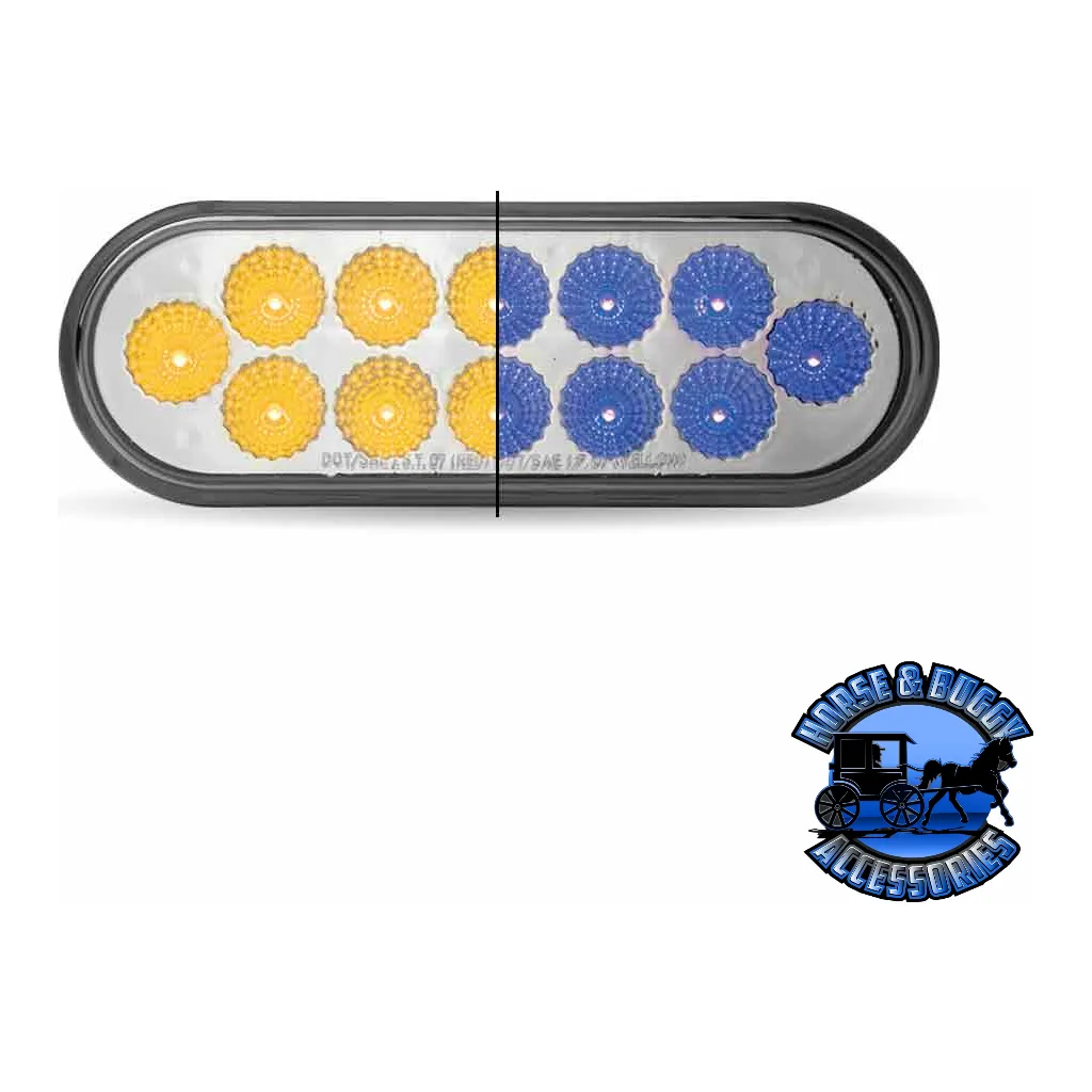 6" Oval Trux Dual Revolution LEDs (Choose Color)