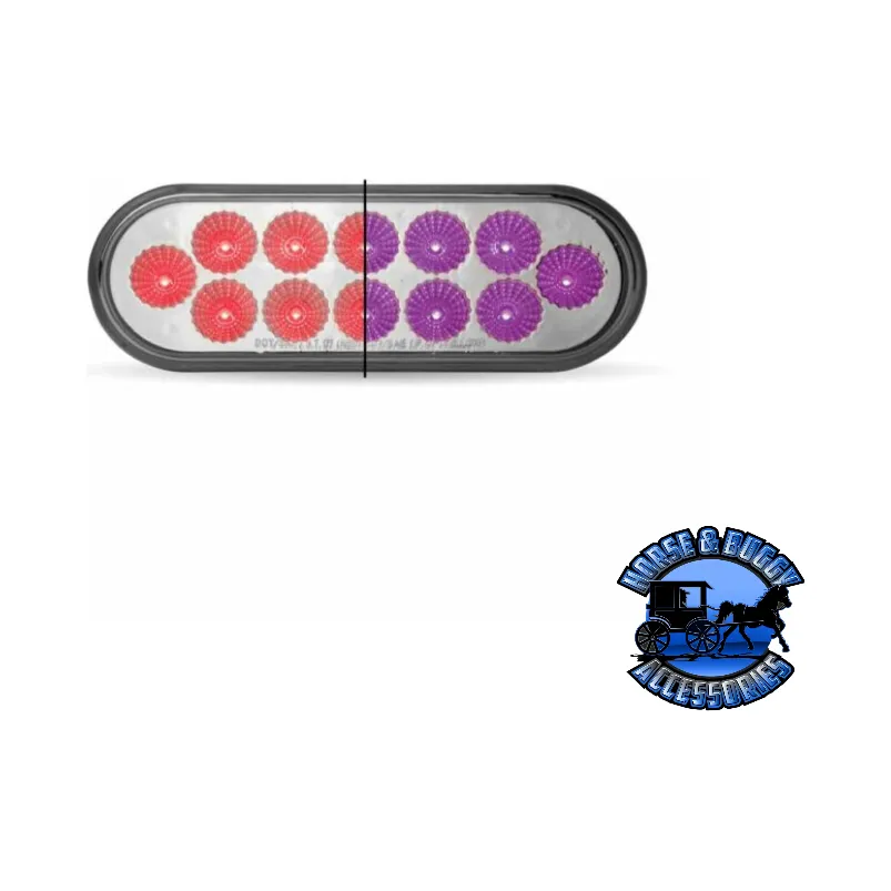 6" Oval Trux Dual Revolution LEDs (Choose Color)