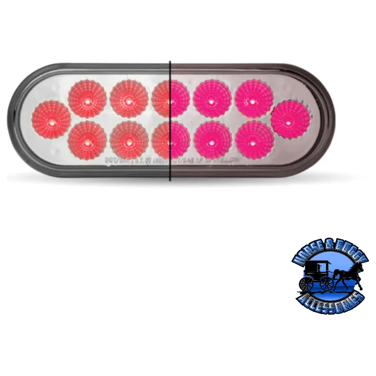 6" Oval Trux Dual Revolution LEDs (Choose Color)