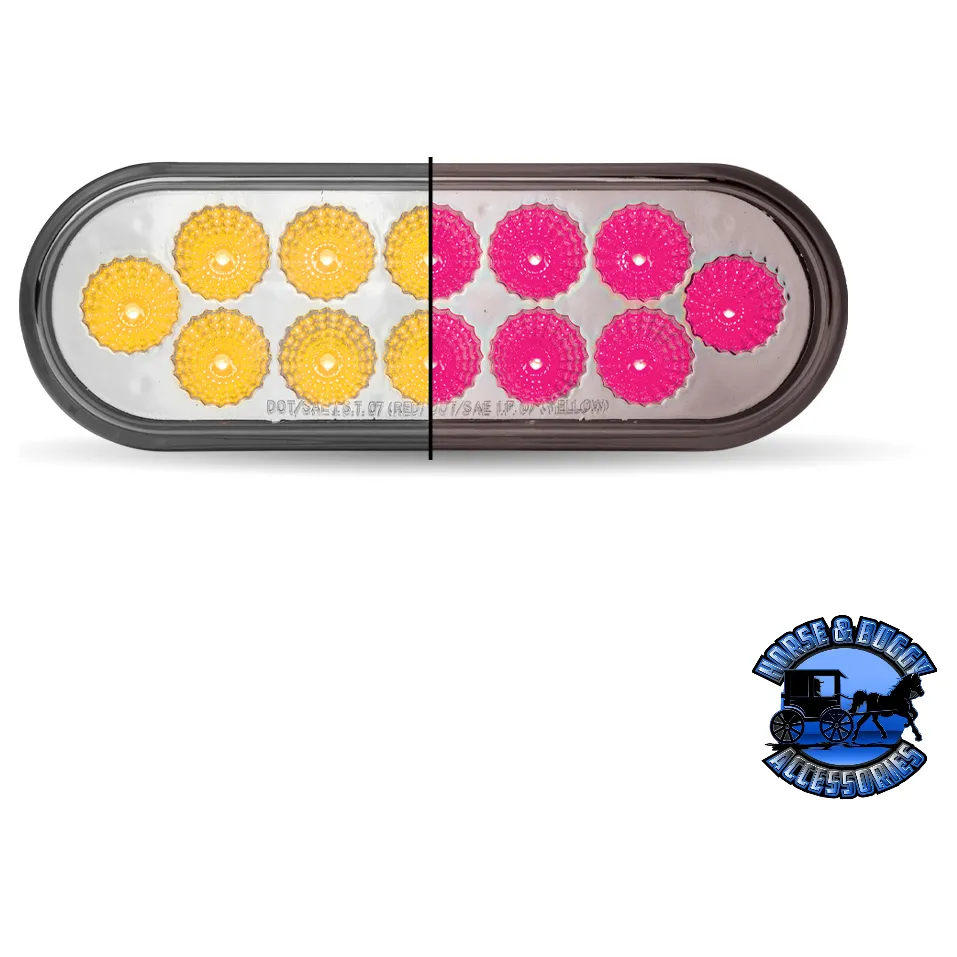6" Oval Trux Dual Revolution LEDs (Choose Color)