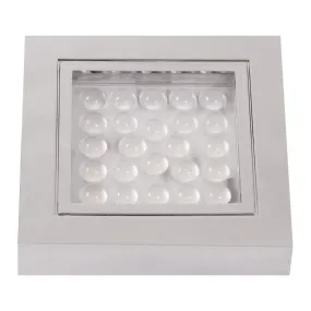 AAA LED Square Downlight Chrome Warm White