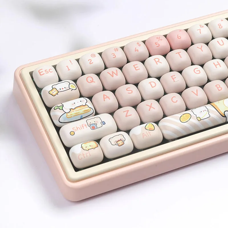 ACGAM Bread Bear MOG Profile Keycap Set 140 Keys