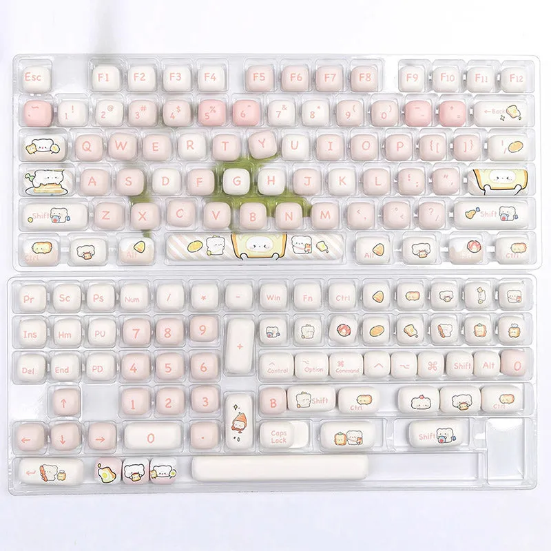 ACGAM Bread Bear MOG Profile Keycap Set 140 Keys