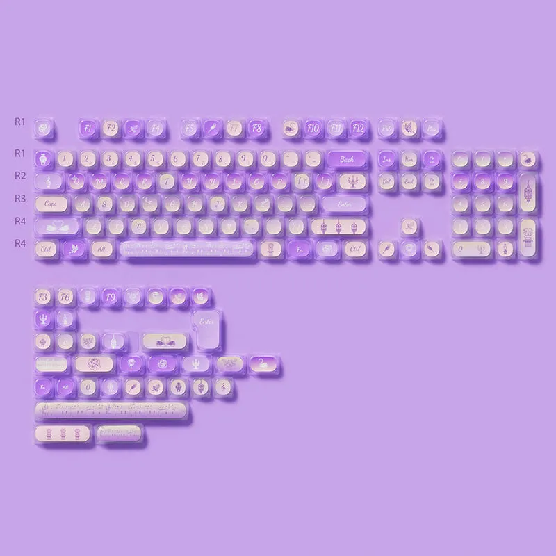 Akko Swan Sonata Pudding MOA Profile Keycaps Set 140 Keys