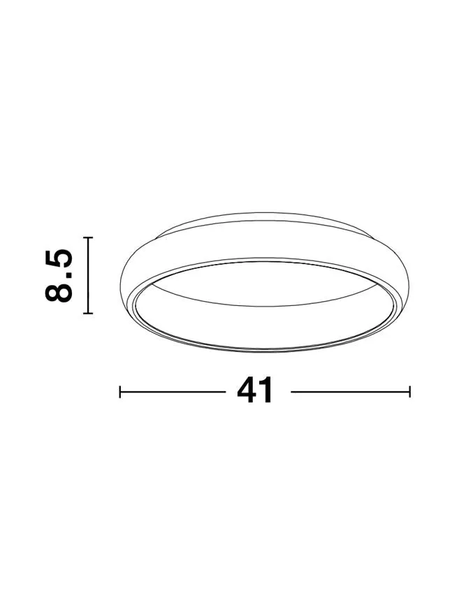 ALB Sandy Black Aluminium & Acrylic Dimmable Inner Light Ring Flush Small - ID 10389