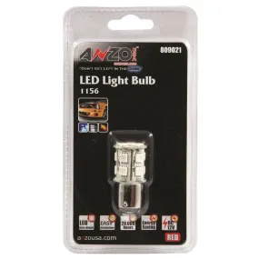 Anzo USA 809021 LED Replacement Bulb; 1156; 13 LEDs; 1 3/4 in. Tall; Red;