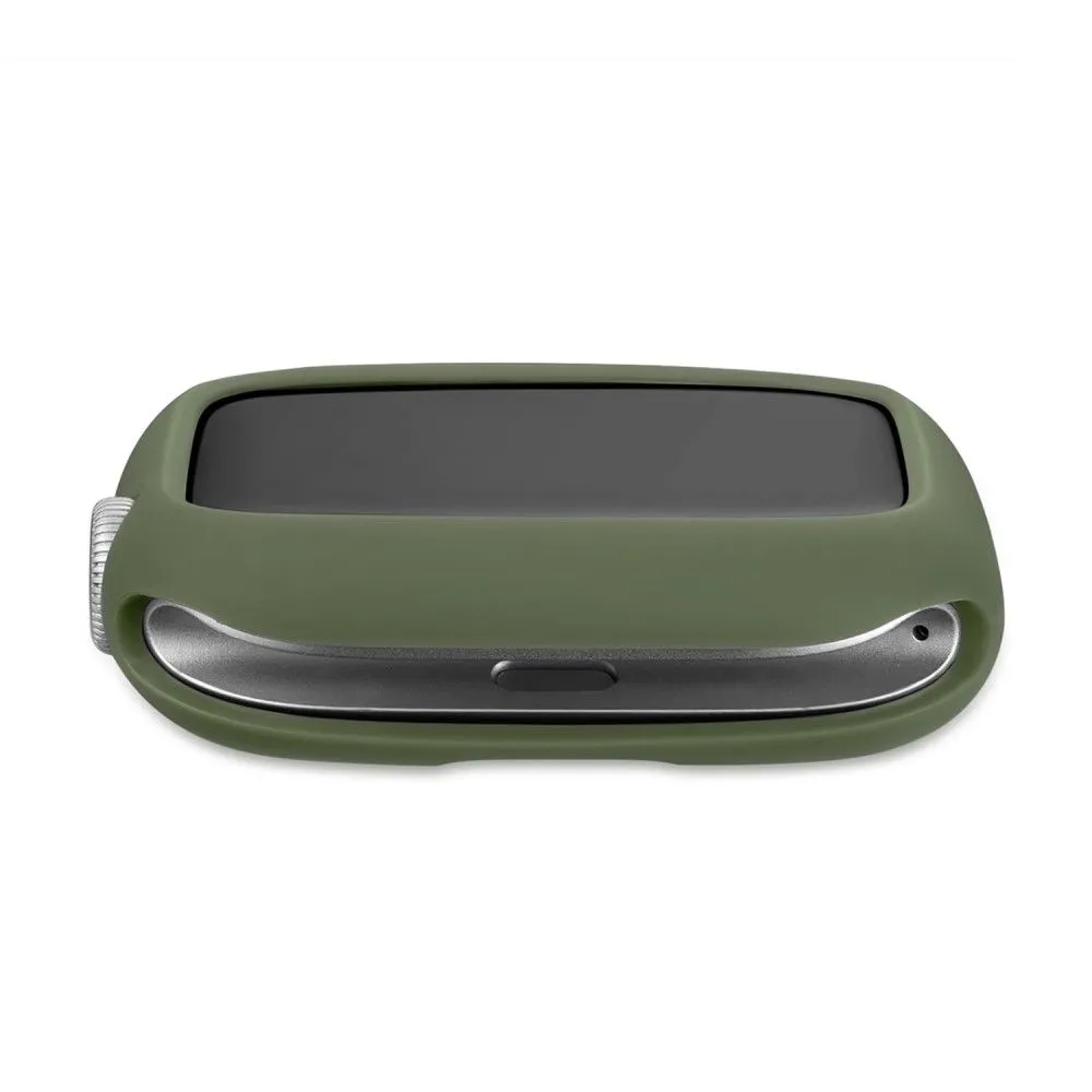 Apple Watch (41mm) candy color button TPU cover - Army Green / Red