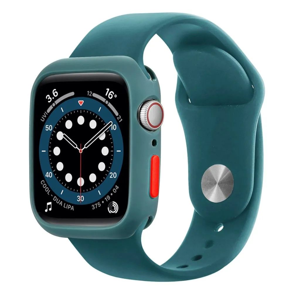 Apple Watch (41mm) candy color button TPU cover - Green / Red