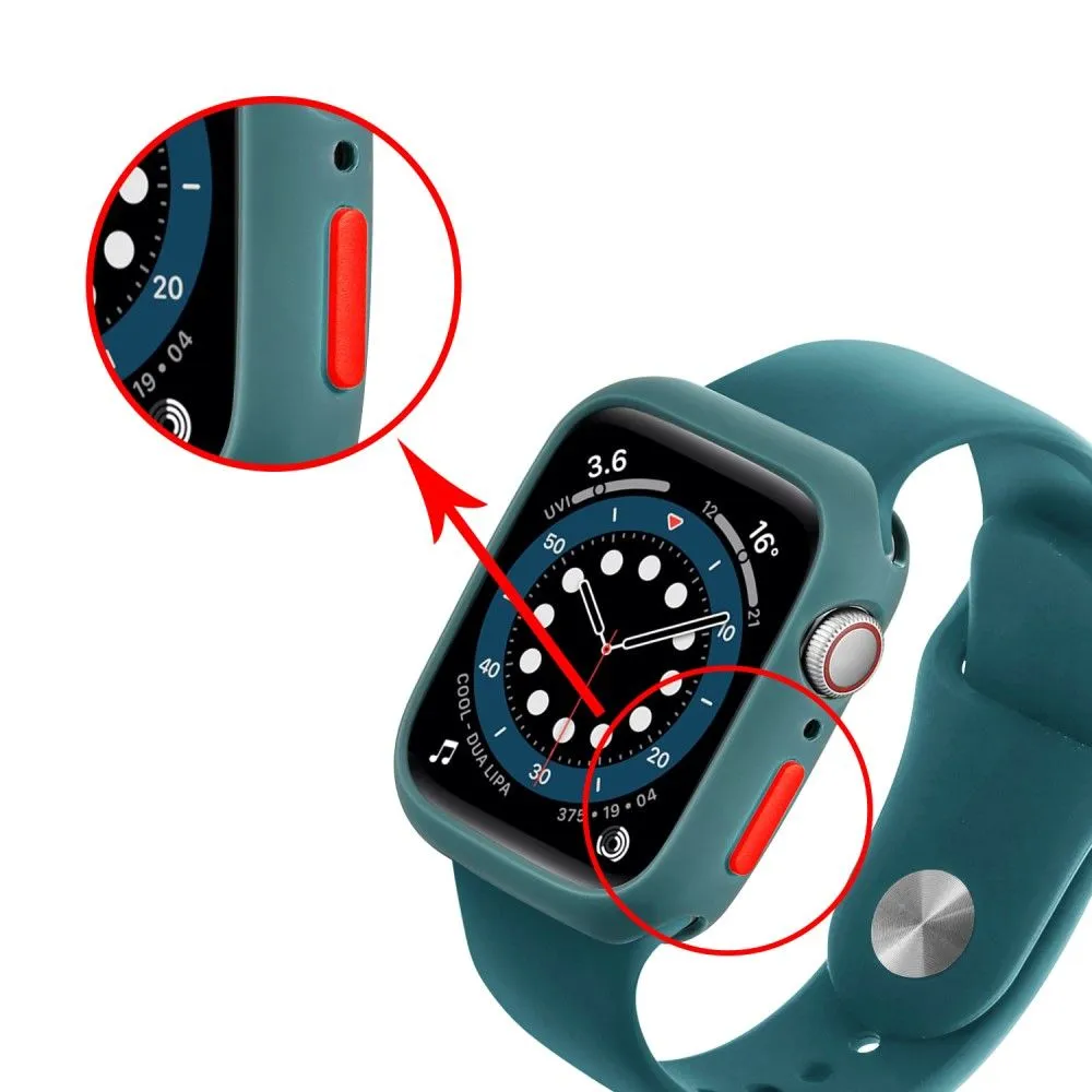 Apple Watch (41mm) candy color button TPU cover - Green / Red