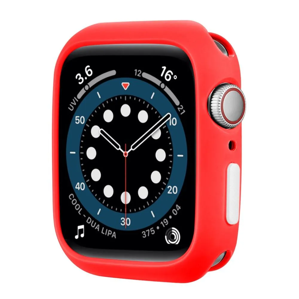 Apple Watch (41mm) candy color button TPU cover - Red / White