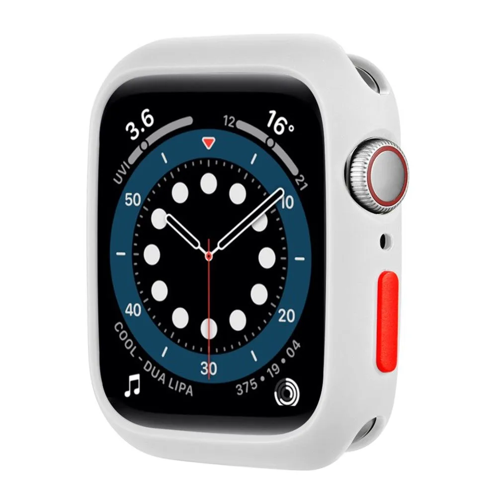 Apple Watch (41mm) candy color button TPU cover - White / Red