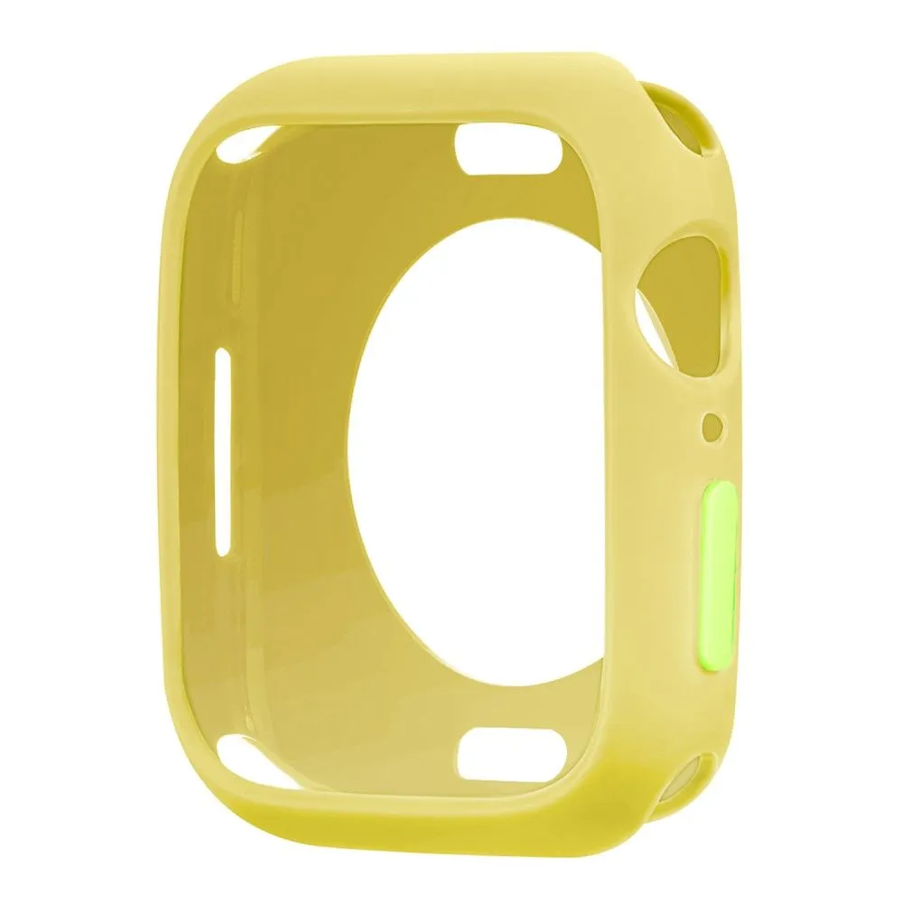 Apple Watch (41mm) candy color button TPU cover - Yellow / Flourescent Green