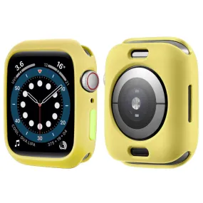 Apple Watch (41mm) candy color button TPU cover - Yellow / Flourescent Green