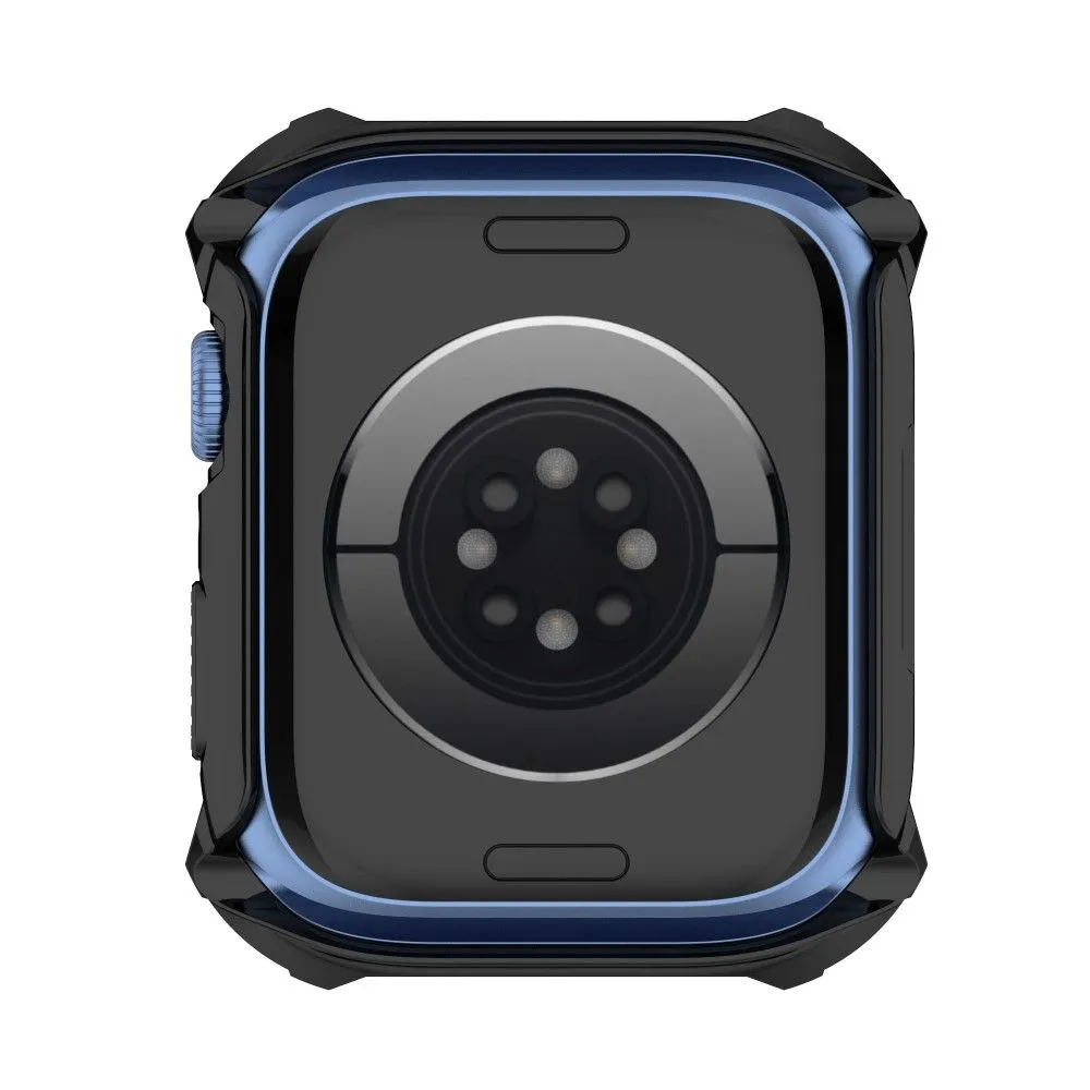 Apple Watch (45mm) rhinestone adorned cover with tempered glass screen protector - Black