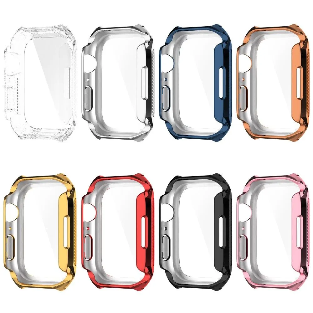 Apple Watch (45mm) rhinestone adorned cover with tempered glass screen protector - Black