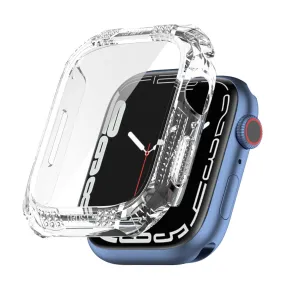 Apple Watch (45mm) rhinestone adorned cover with tempered glass screen protector - Transparent