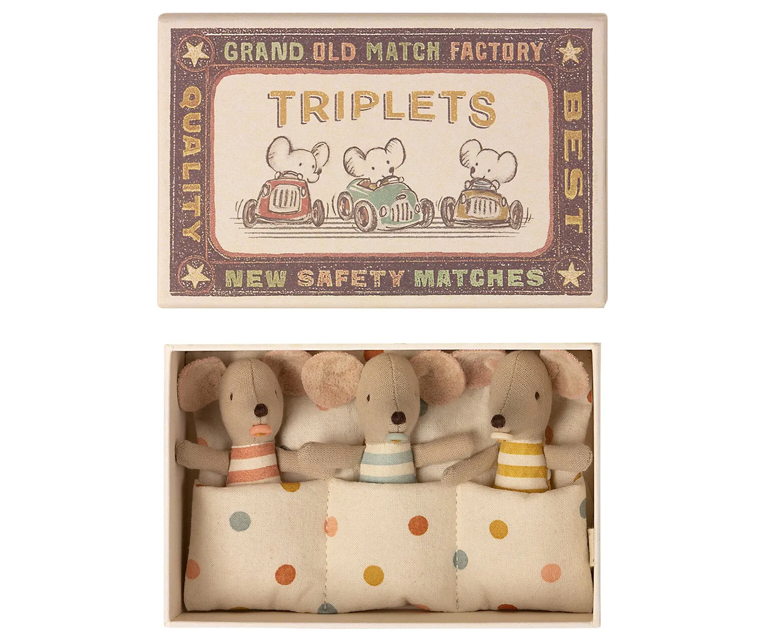 Baby Mice Triplets in Matchbox