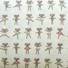 Ballet Mice Cotton Knit Fabric