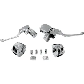 Brake/Mechanical Clutch Controls Kit w/o Switches - Chrome -  2011-14 FXS/FLS/FLST 11-13 FXCW/C 12-17 FXD/FXDWG