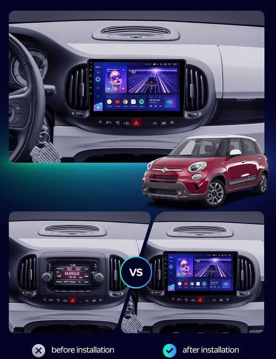 Car Dealz Elite 4G Data Model 10.2" Android 12.0 For Fiat 500L 2012 - 2017 In Dash Plus OEM Fascia