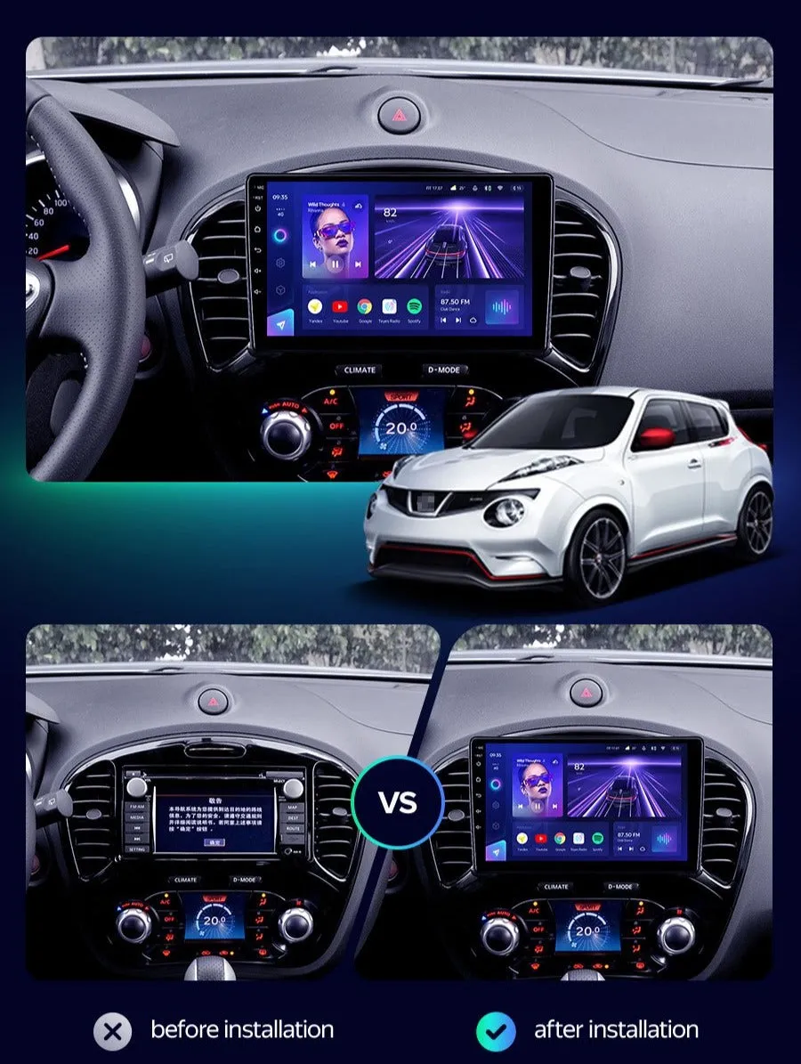 Car Dealz Elite 4G Data Model 10.2" Android 12.0 For Nissan Juke 2010 - 2014 In Dash Plus OEM Fascia