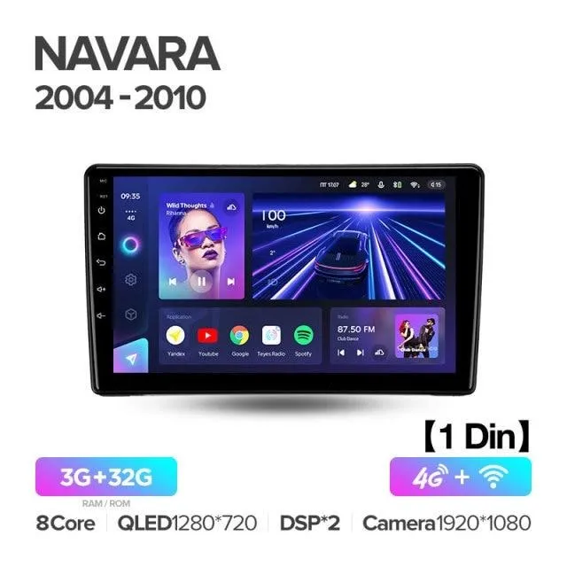 Car Dealz Elite 4G Data Model 10.2" Android 12.0 For Nissan Navara D40 2004 - 2010 In Dash Plus OEM Fascia