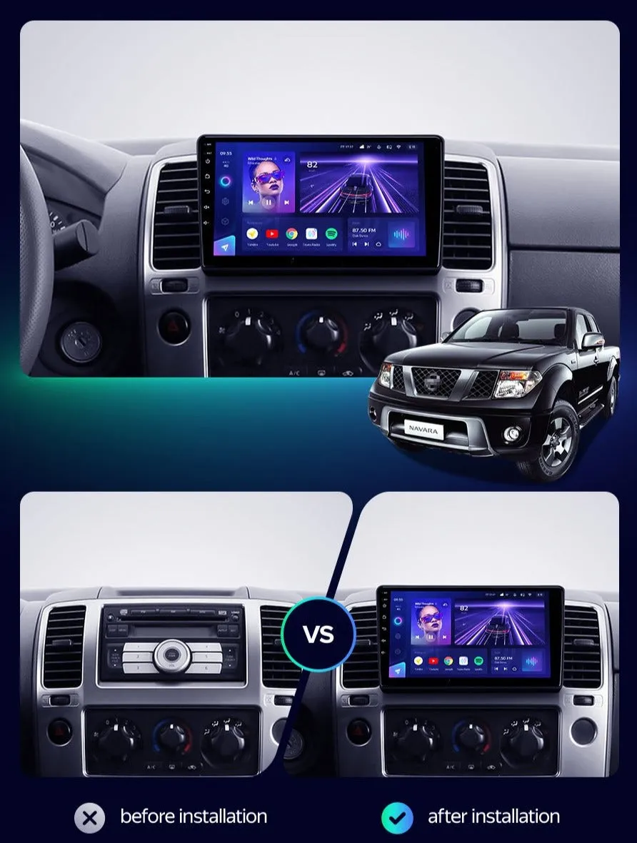 Car Dealz Elite 4G Data Model 10.2" Android 12.0 For Nissan Navara D40 2004 - 2010 In Dash Plus OEM Fascia