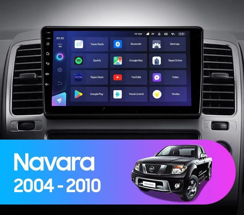 Car Dealz Elite 4G Data Model 10.2" Android 12.0 For Nissan Navara D40 2004 - 2010 In Dash Plus OEM Fascia