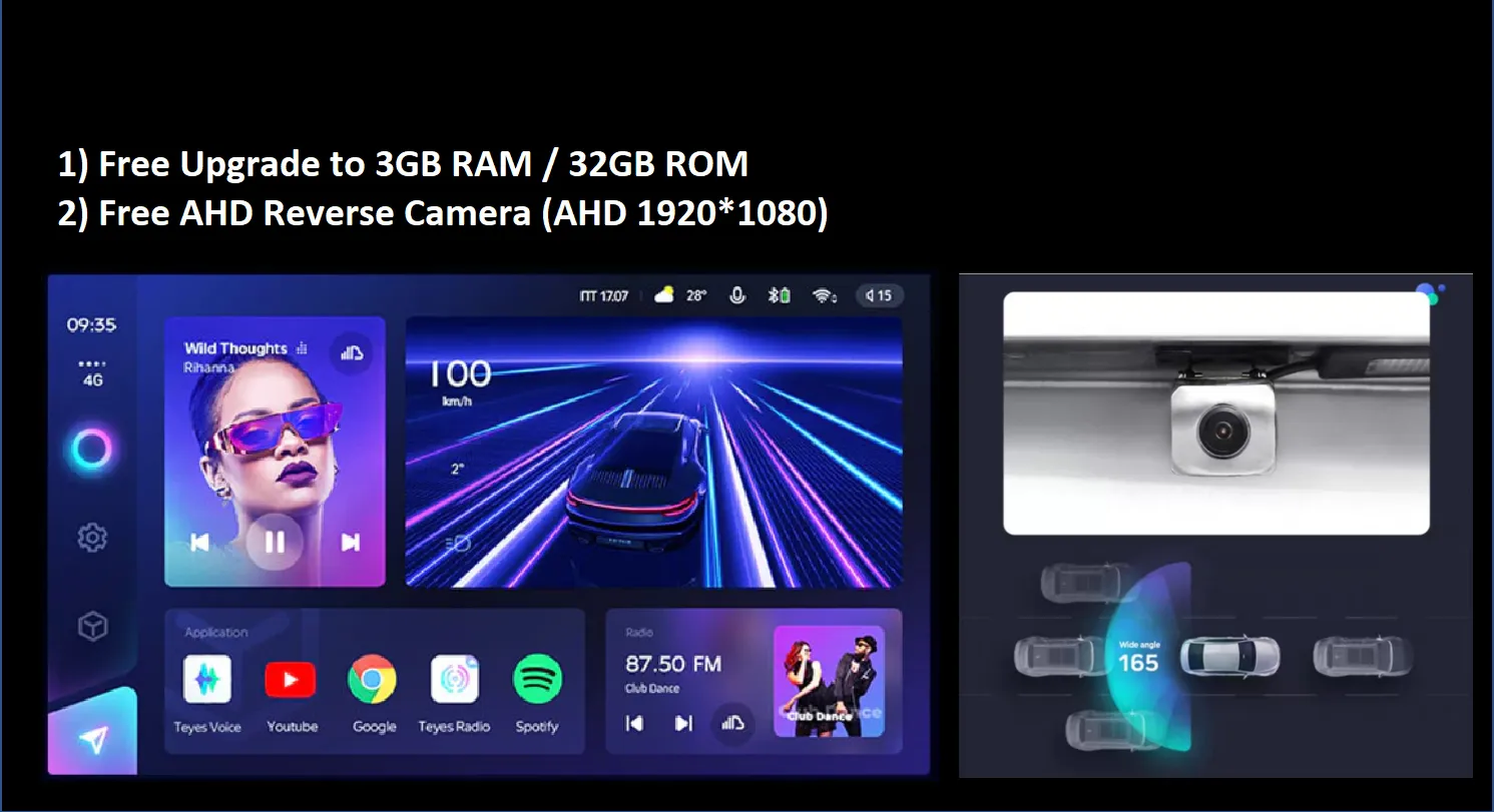 Car Dealz Elite 4G Data Model 10.2" Android 12.0 For Volkswagen Tiguan 2 Mk 2016-2020 In Dash Plus OEM Fascia