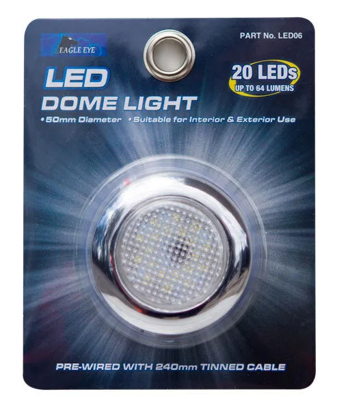 Caravan & Reading Light 20 SMD LED Dome Light 50mm 12V LED06