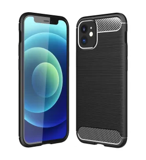 Carbon Fibre Series Shockproof Armor Back Cover for Apple iPhone 12 Mini, Black