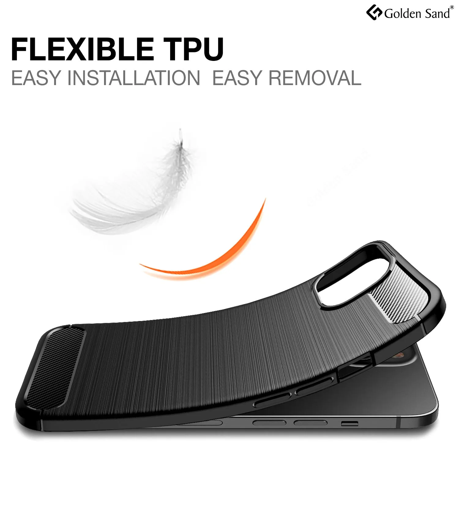 Carbon Fibre Series Shockproof Armor Back Cover for Apple iPhone 13, 6.1 inch, Black