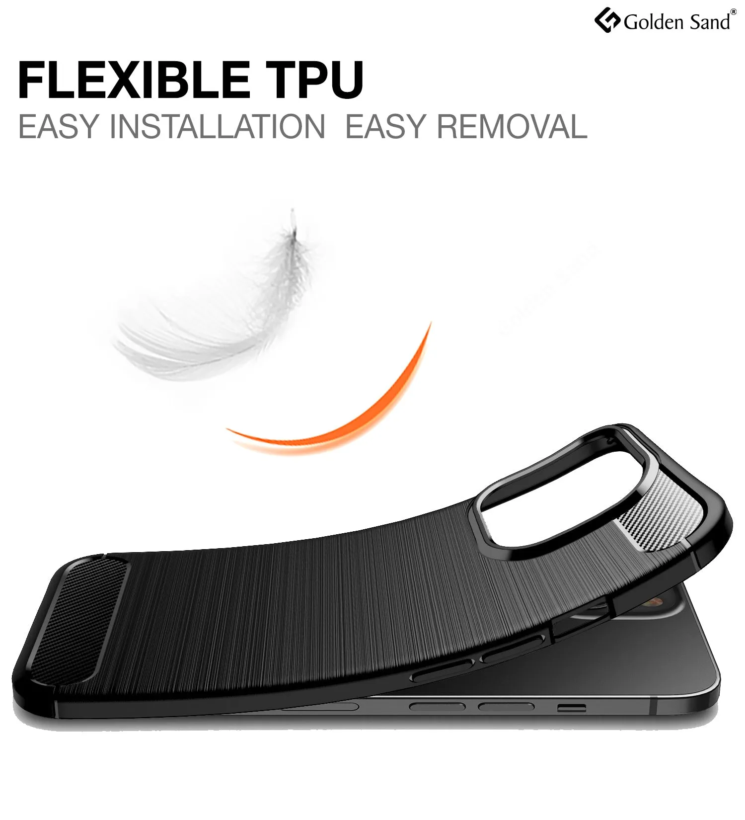 Carbon Fibre Series Shockproof Armor Back Cover for Apple iPhone 14 Pro Max, 6.7 inch, Black