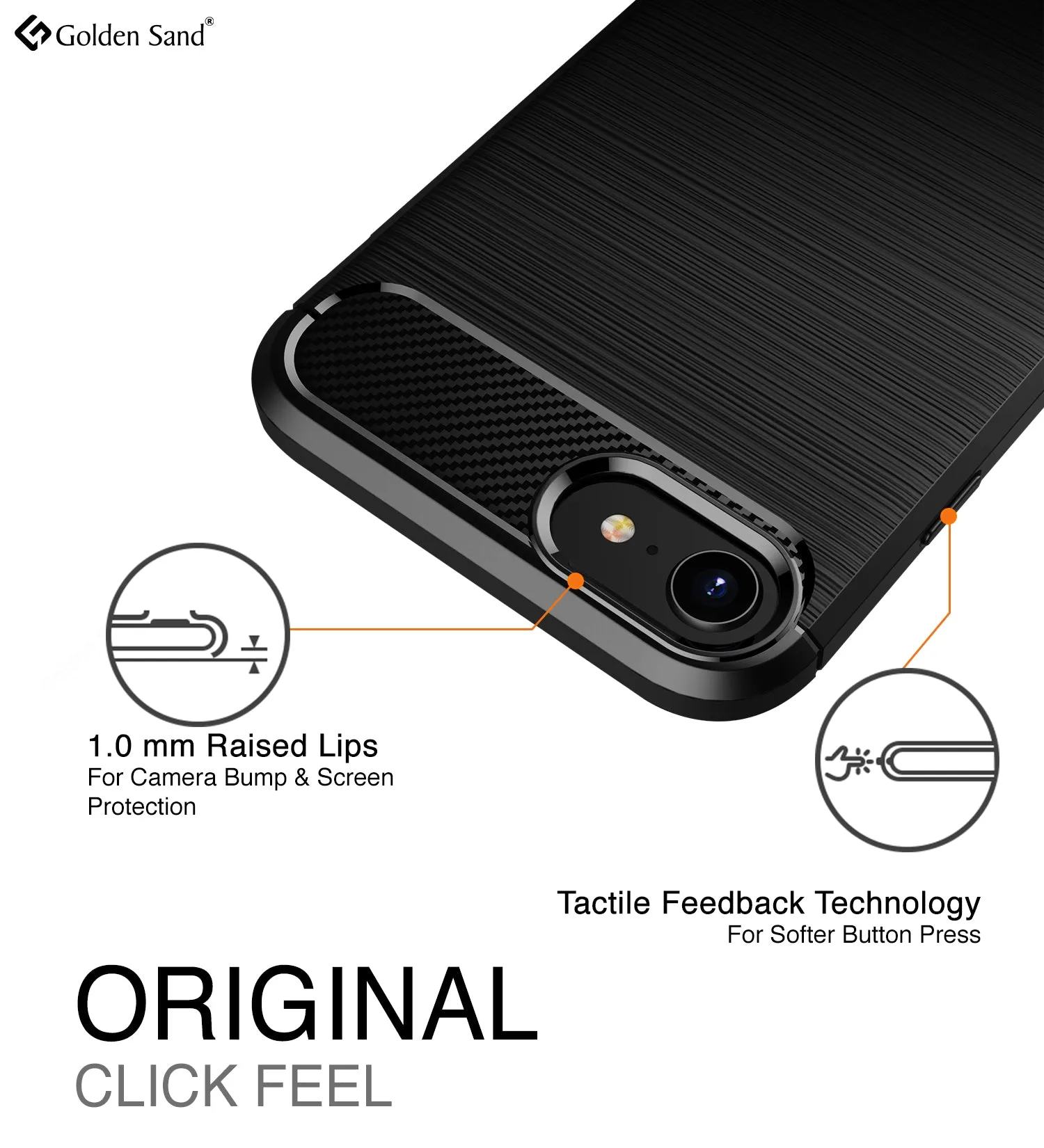 Carbon Fibre Series Shockproof Armor Back Cover for Apple iPhone SE 3, Apple iPhone SE 2020 4.7 inch, Black