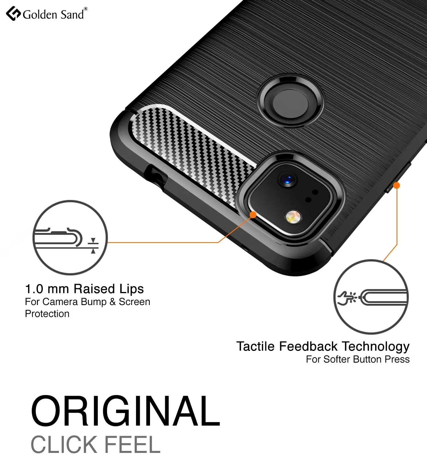 Carbon Fibre Series Shockproof Armor Back Cover for Google Pixel 4a, Black