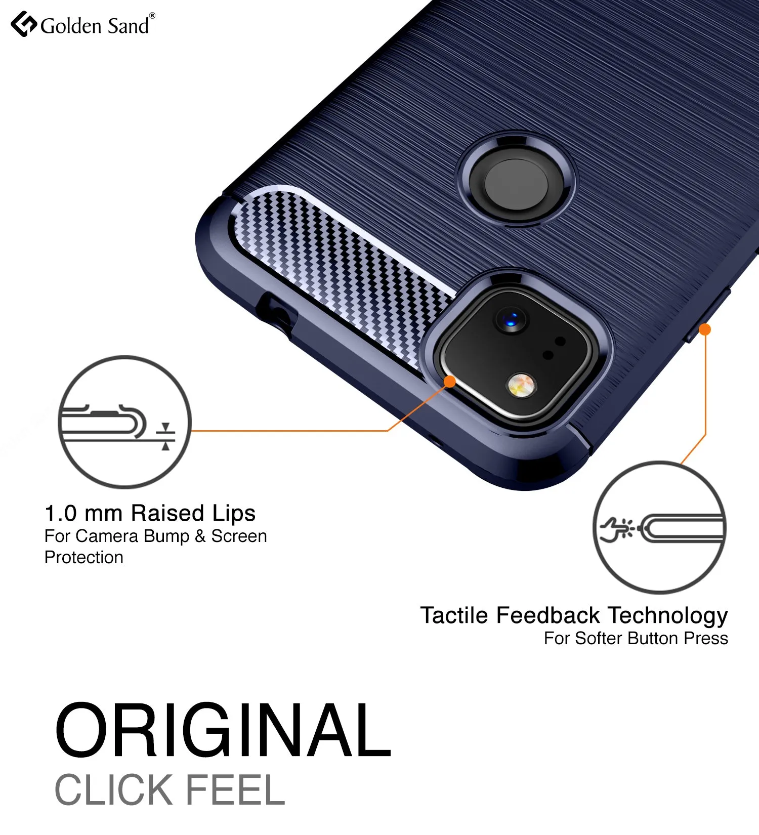 Carbon Fibre Series Shockproof Armor Back Cover for Google Pixel 4a, Blue