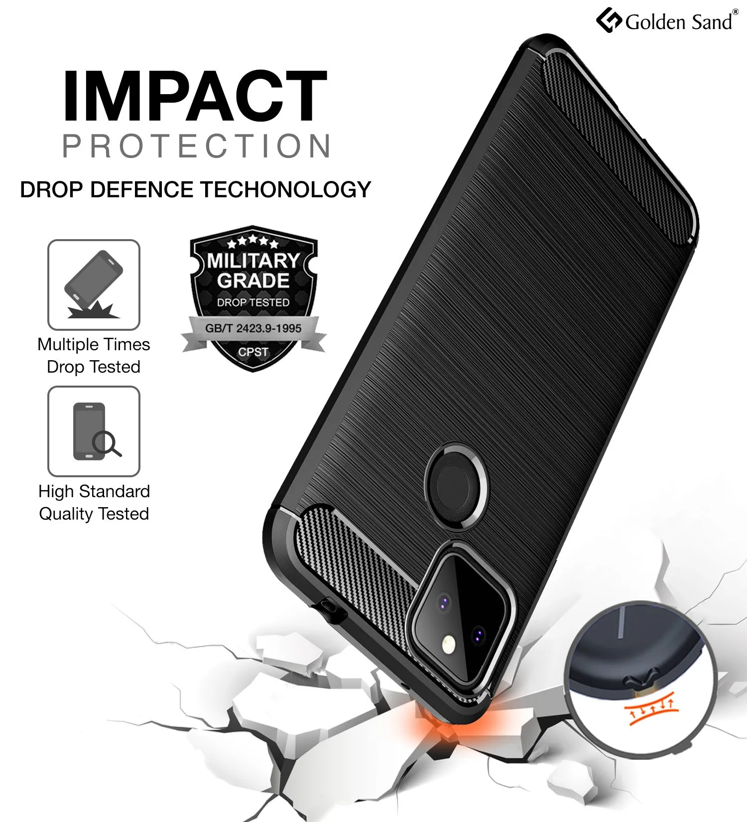 Carbon Fibre Series Shockproof Armor Back Cover for Google Pixel 5a 5G, 6.34 inch, Black